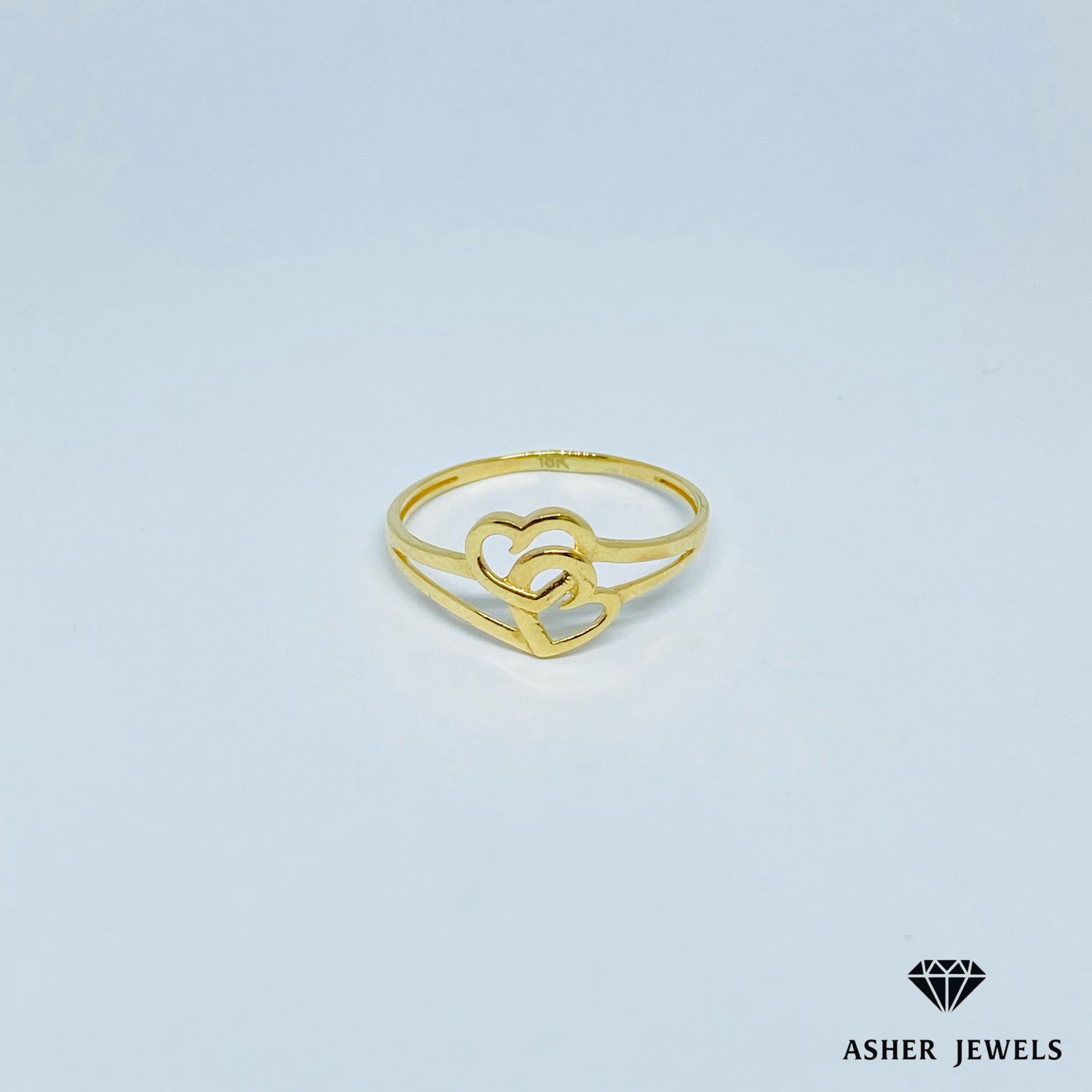 Minimalist Double Heart Ring Size 7.5